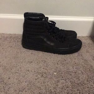 All black HI old Skool vans